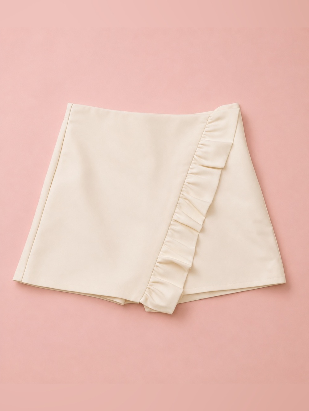 Zara Ivory Pleated Mini Skort